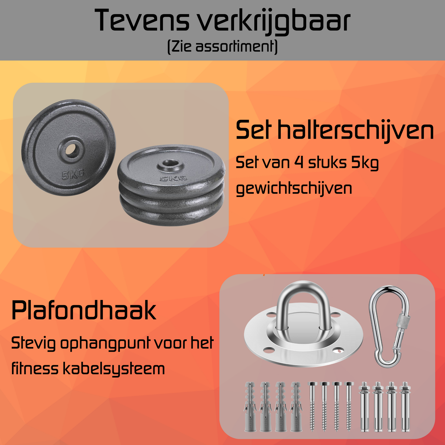 Fitness kabelsysteem - XXL set