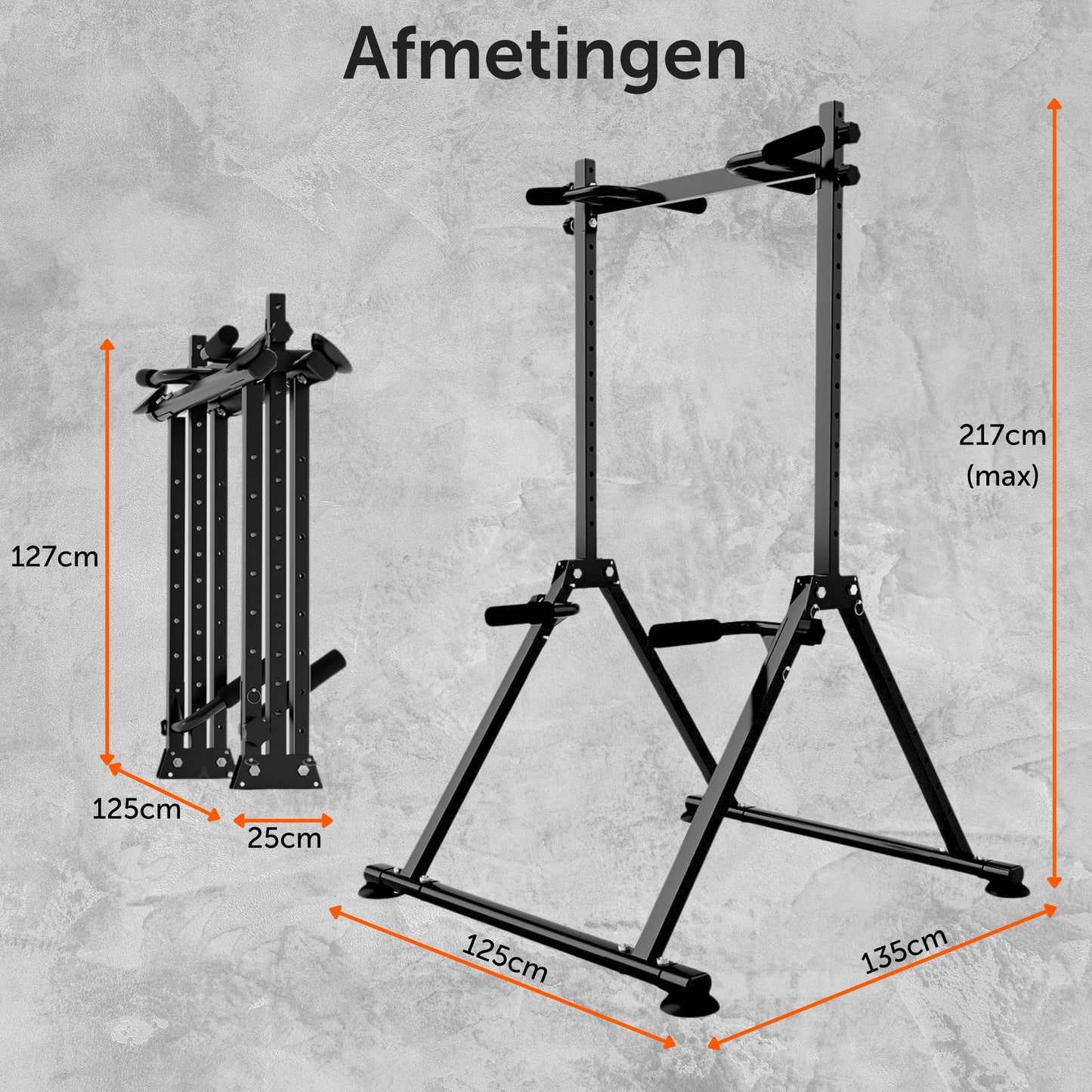 Pull up station opvouwbaar - FPT115 - Power tower - Pull up bar - Dip station