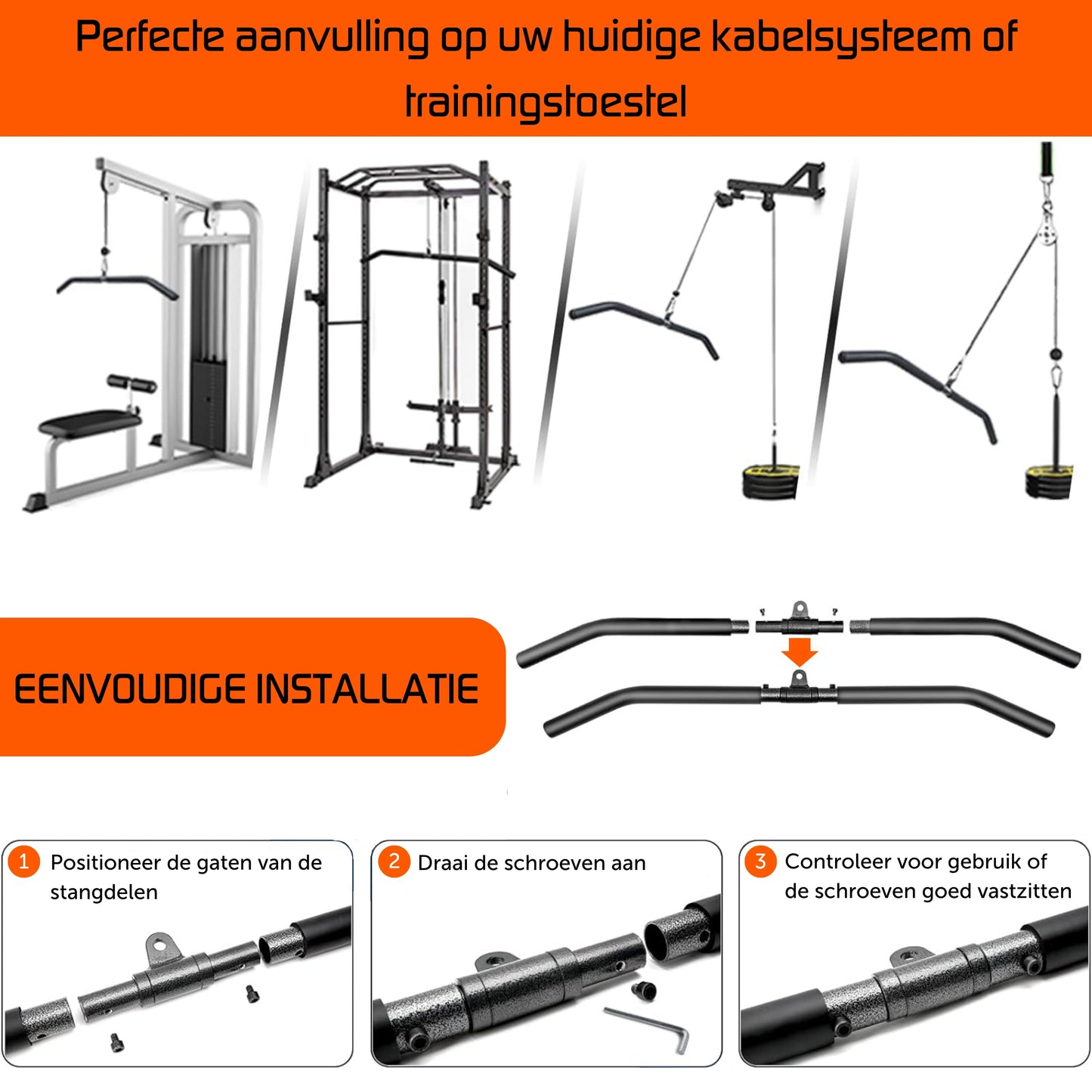 Ruffman Lat pulldown stang - handgreep