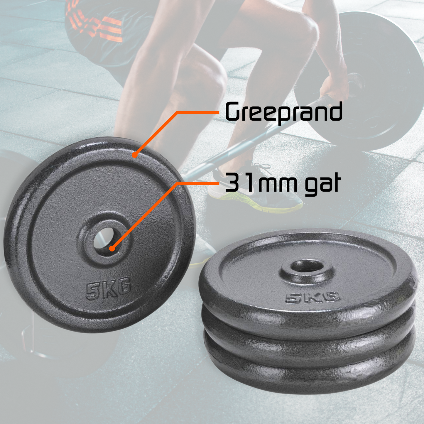 4x5kg halterschijven set - 20kg