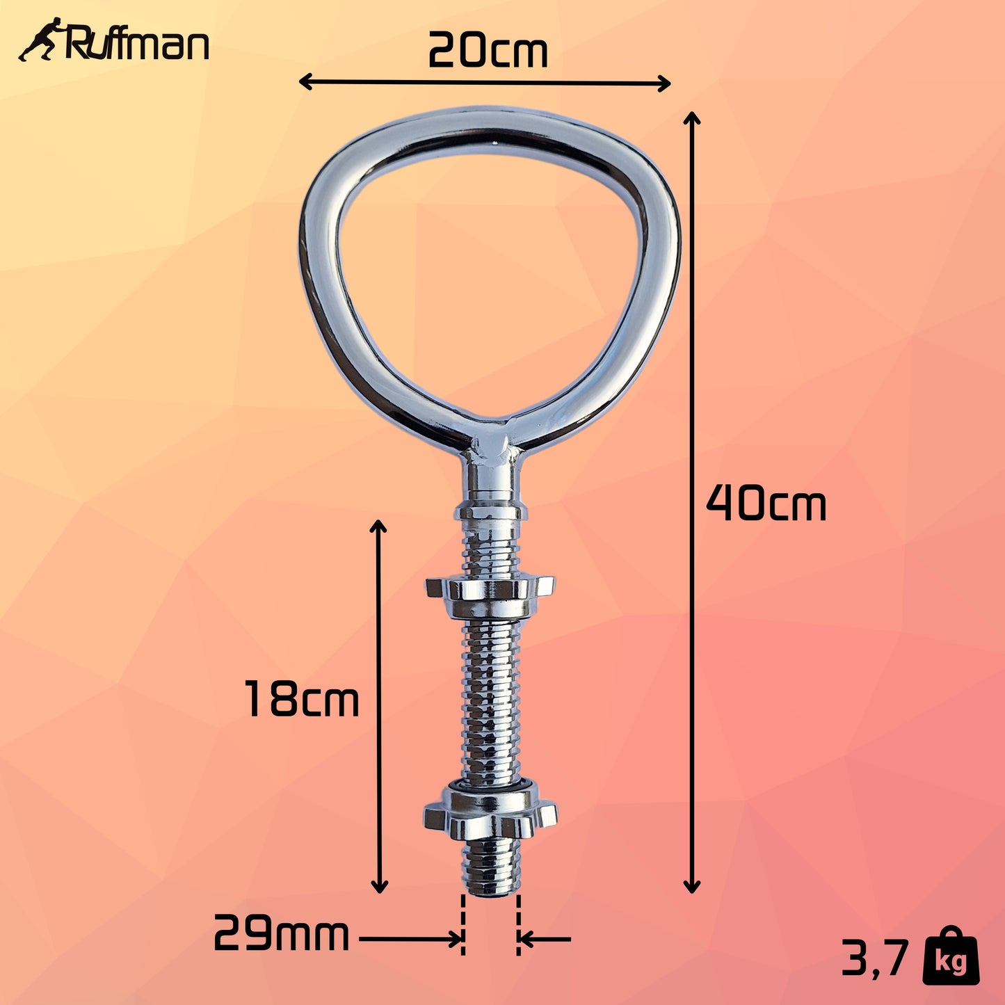 Kettlebell handgreep - Verstelbaar - 30mm - Kettlebells