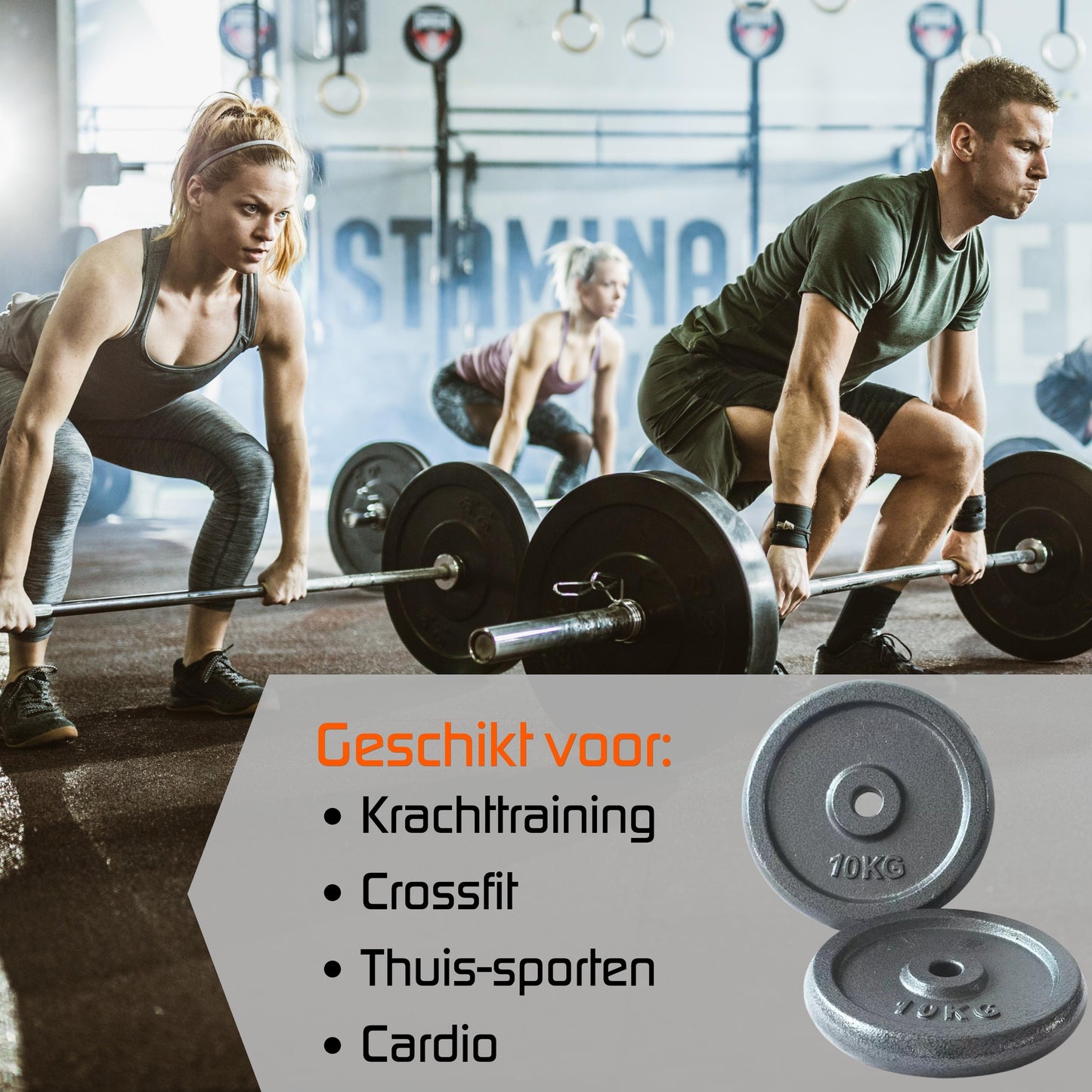 2x 10kg halterschijven set - 20kg - gietijzer - 30mm