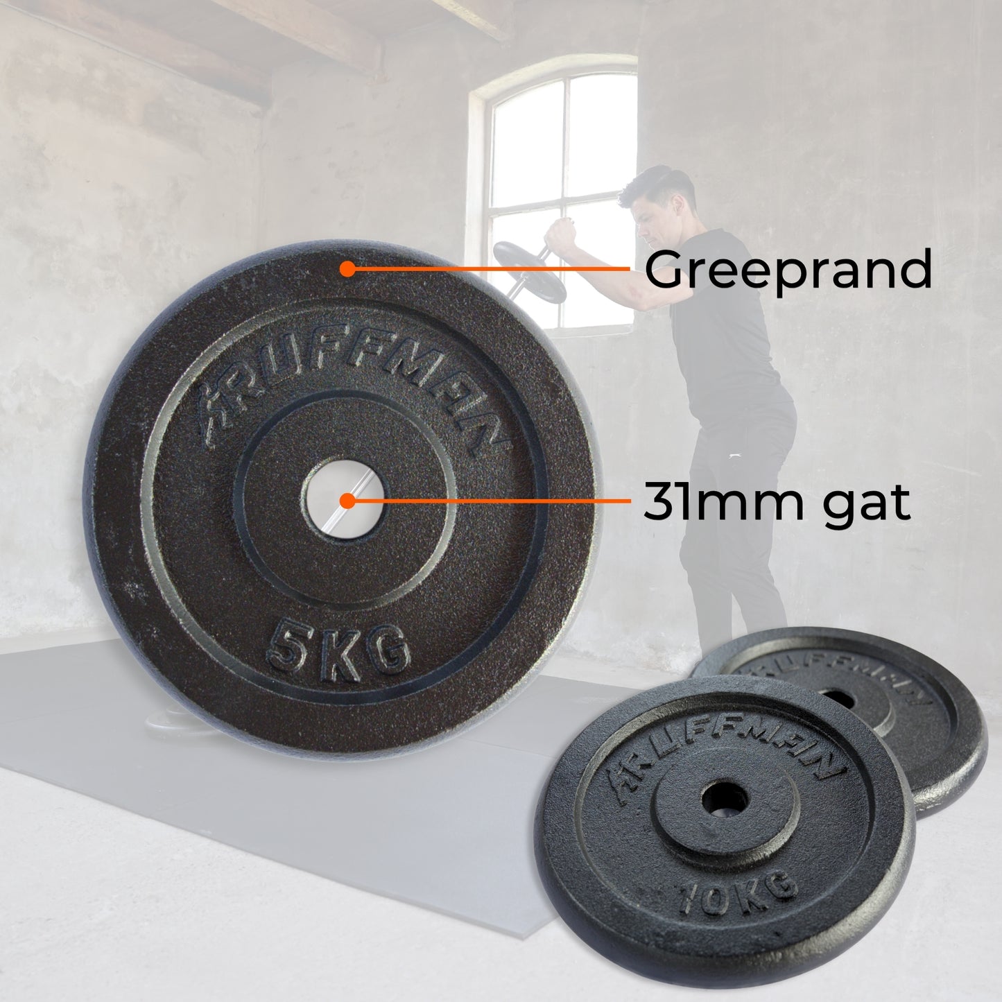 4x5kg halterschijven set - 20kg