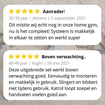 Fitness kabelsysteem XXL - katrol - triceps touw – krachttraining - lat pulley - krachtstation