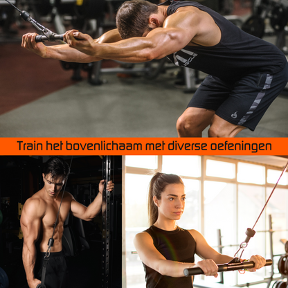 Fitness kabelsysteem XXL - katrol - triceps touw – krachttraining - lat pulley - krachtstation
