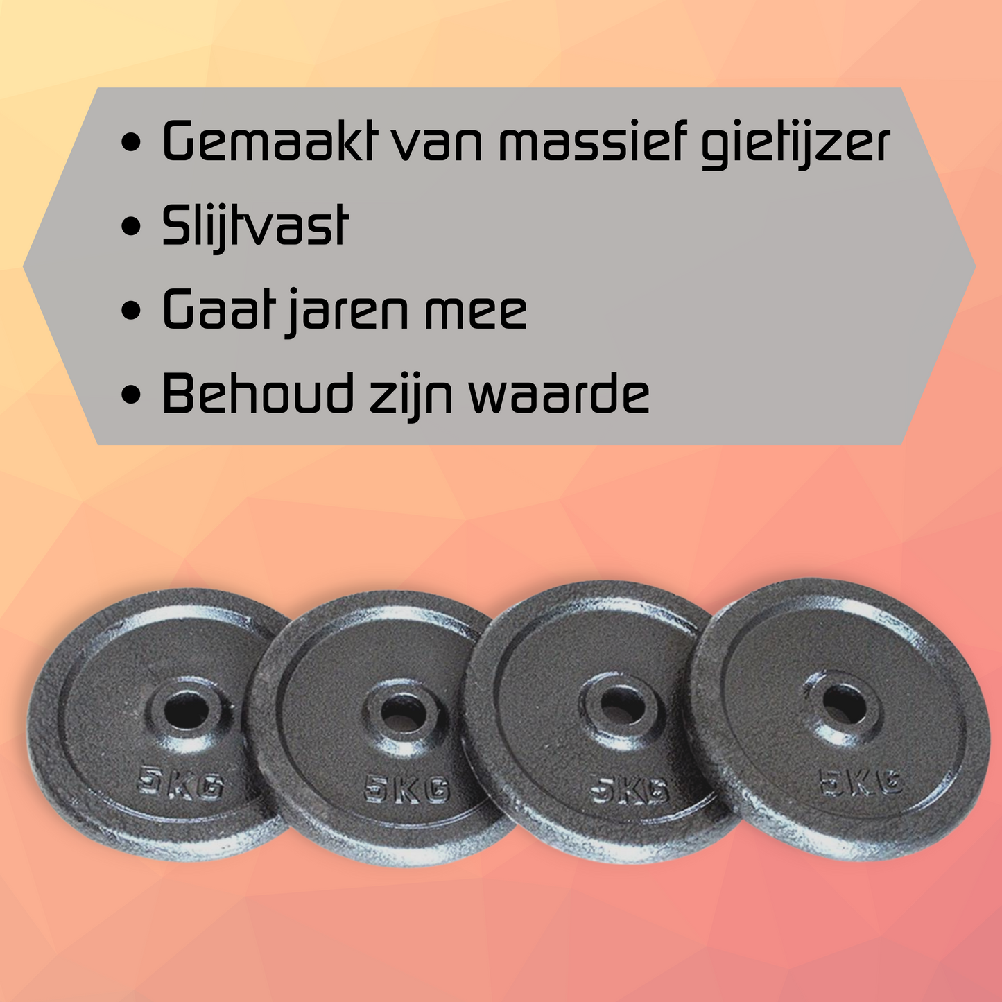 4x5kg halterschijven set - 20kg